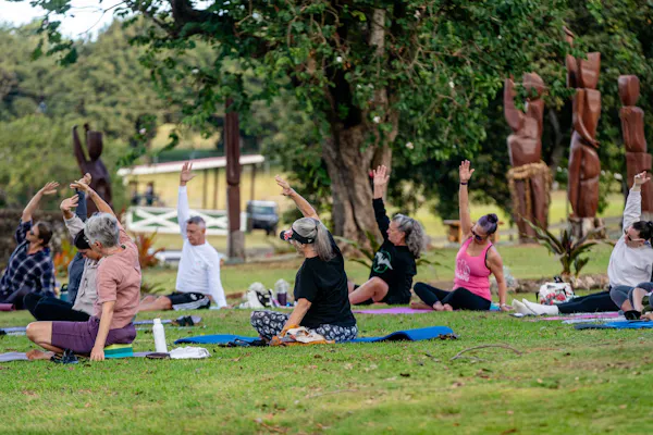 recreation, leisure, yoga, physical fitness, people in nature, spring