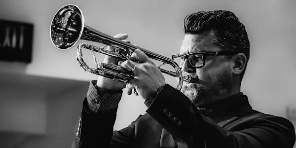eyewear, brass instrument, vision care, musician, trumpeter, musical instrument
