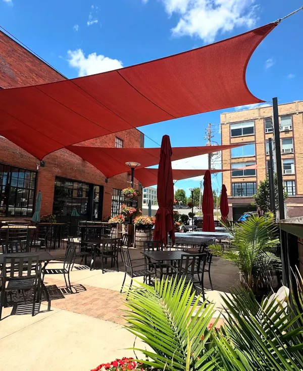 furniture, outdoor furniture, umbrella, outdoor table, shade, chair