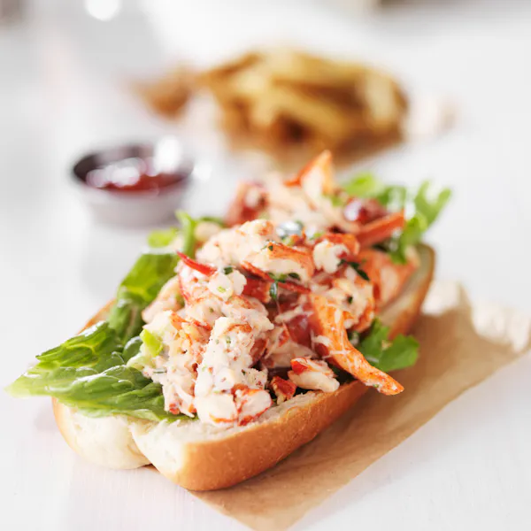 food, hot dog bun, vegetable, lobster roll, seafood, recipe