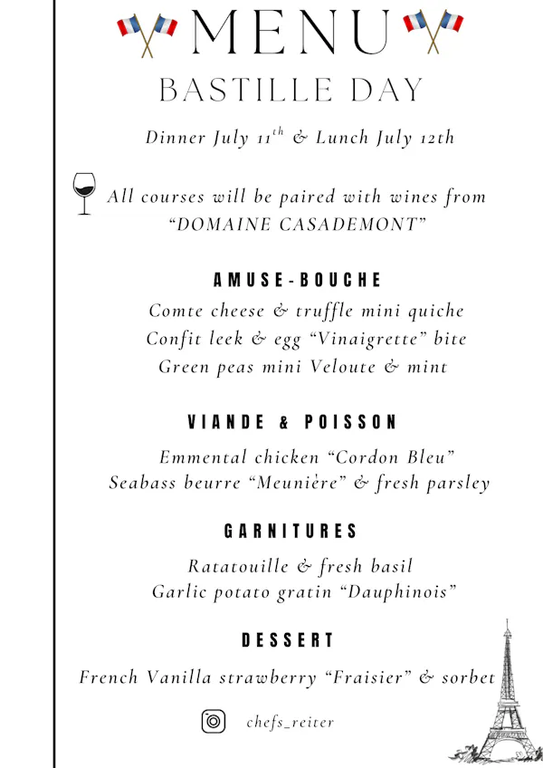 restaurant menu