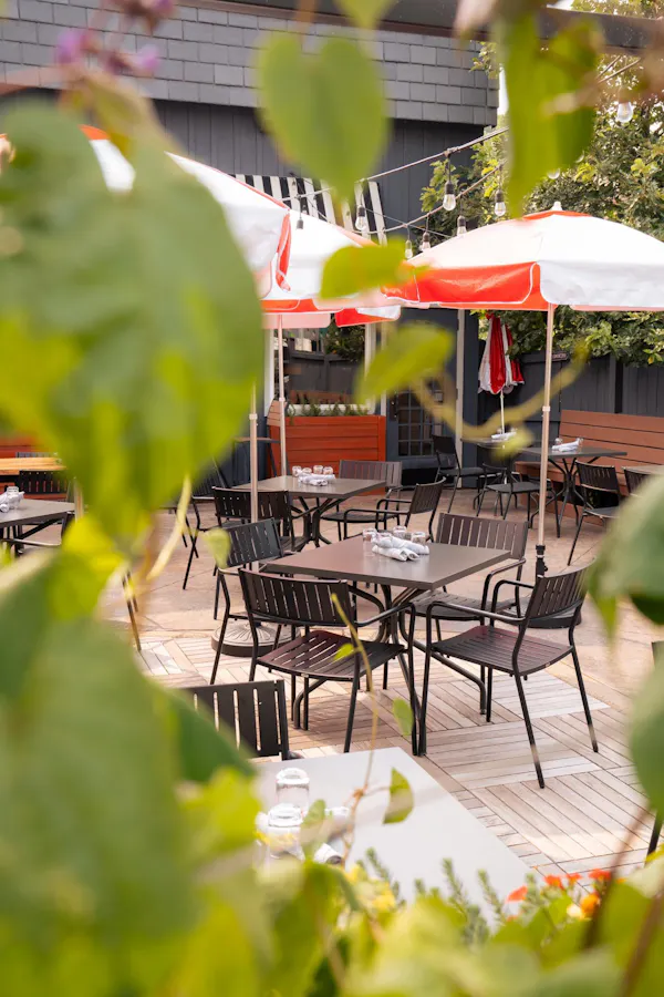 furniture, chair, table, outdoor furniture, restaurant, outdoor table