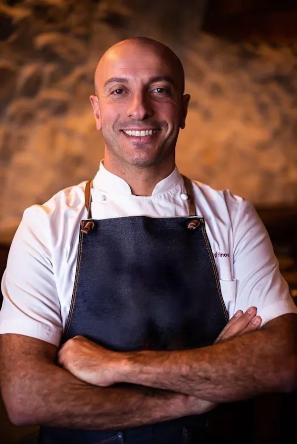 chef, cook, chef's uniform, facial hair, beard, buzz cut