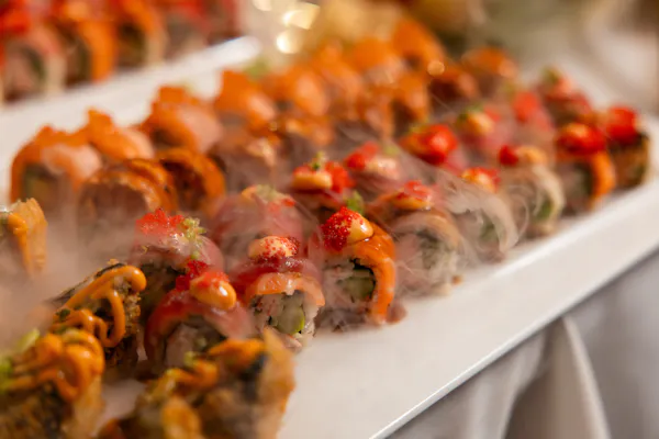 food, ingredient, finger food, sushi, tableware, culinary arts