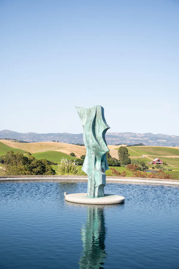 blue, grassland, sculpture, landscape, hill, plain