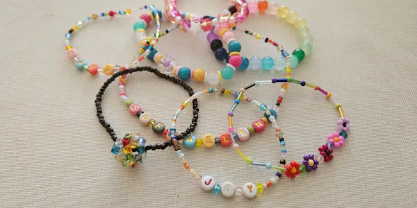 bead, body jewelry, jewellery, craft, orange, bracelet