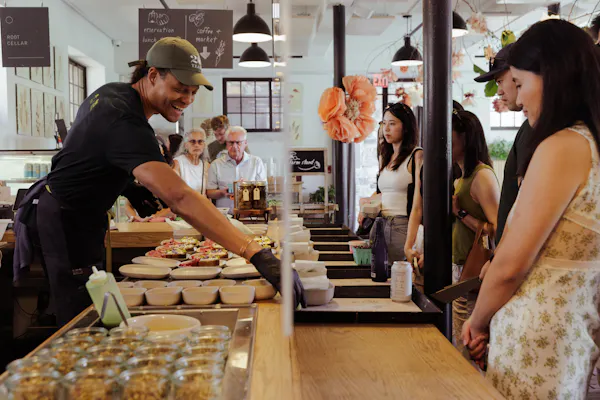 food, customer, cooking, apron, cook, chef