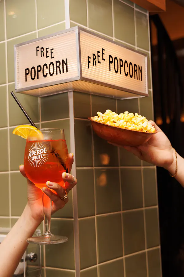 orange, popcorn, popcorn maker, kettle corn