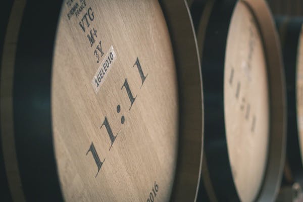 barrel, winery, label