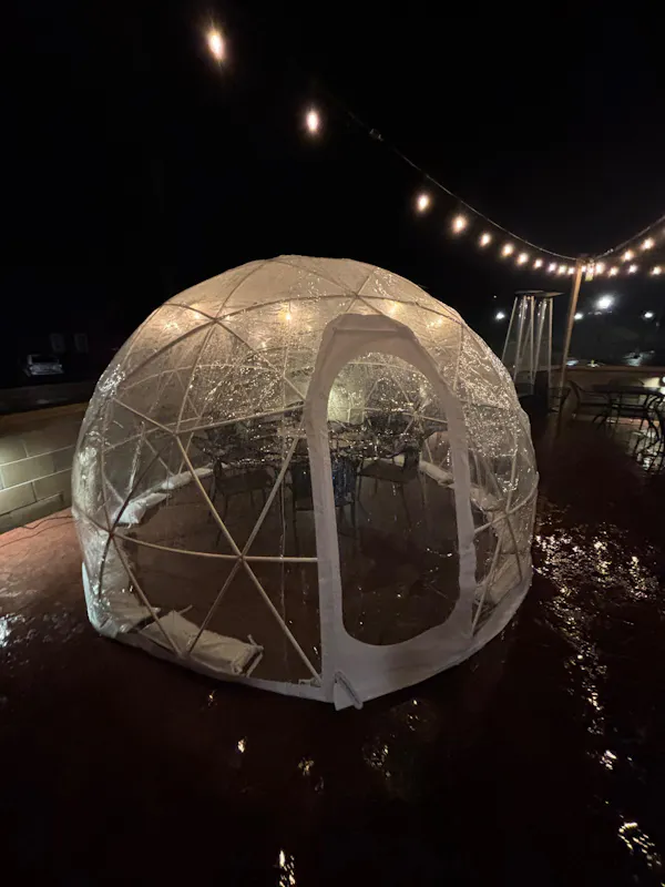 night, camping, tent, dome