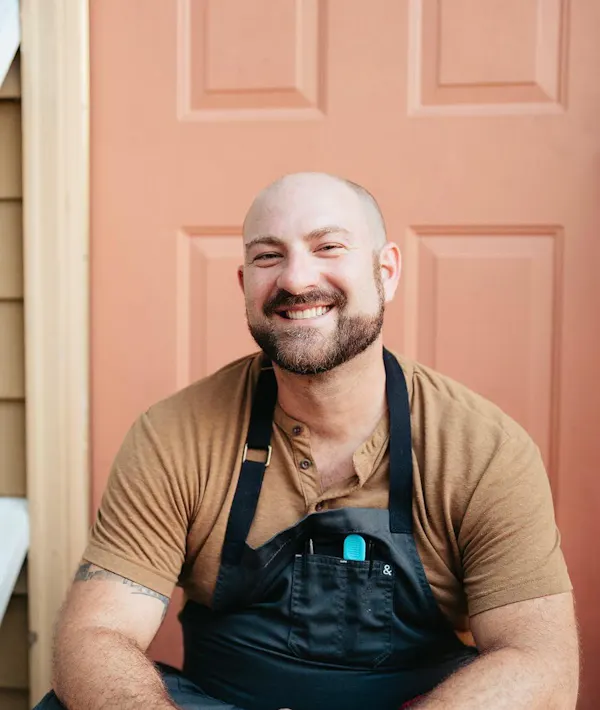 facial hair, beard, overall, smile, neck, moustache