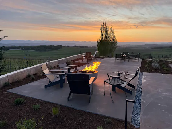 furniture, landscape, outdoor furniture, chair, dusk, outdoor table