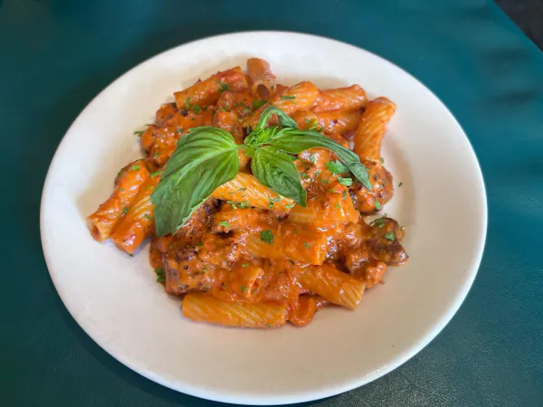 food, ingredient, pasta, penne, tableware, cooking