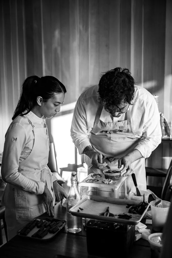hand, cook, cooking, uniform, chef, monochrome photography