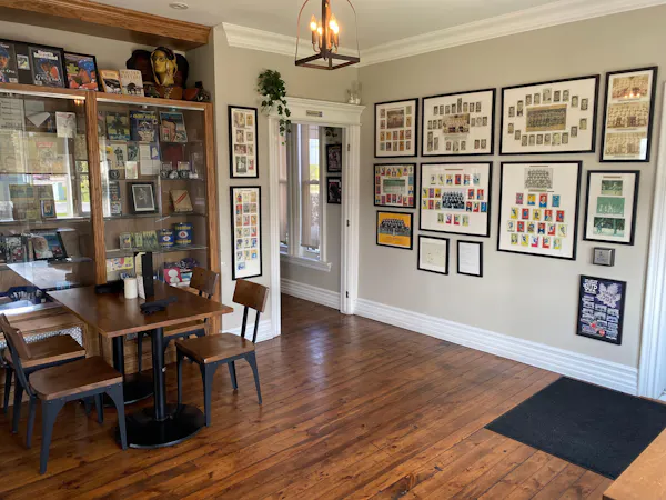 picture frame, property, furniture, shelf, wood, lighting