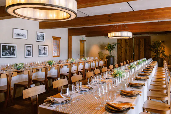 furniture, wood, table, chair, restaurant, lighting