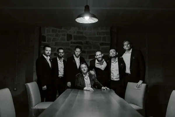 trousers, monochrome photography, furniture, formal wear, suit trousers, smile