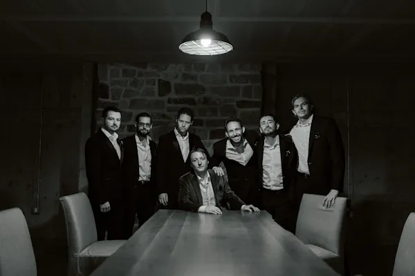 trousers, monochrome photography, furniture, formal wear, suit trousers, smile
