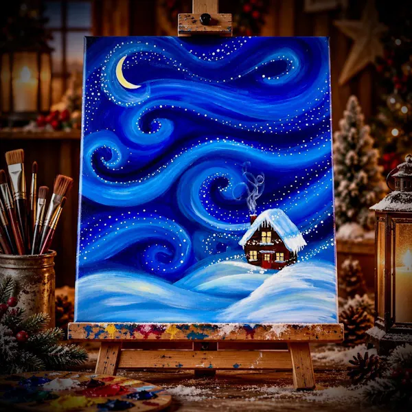 blue, paint, creative arts, watercolor painting, winter, modern art