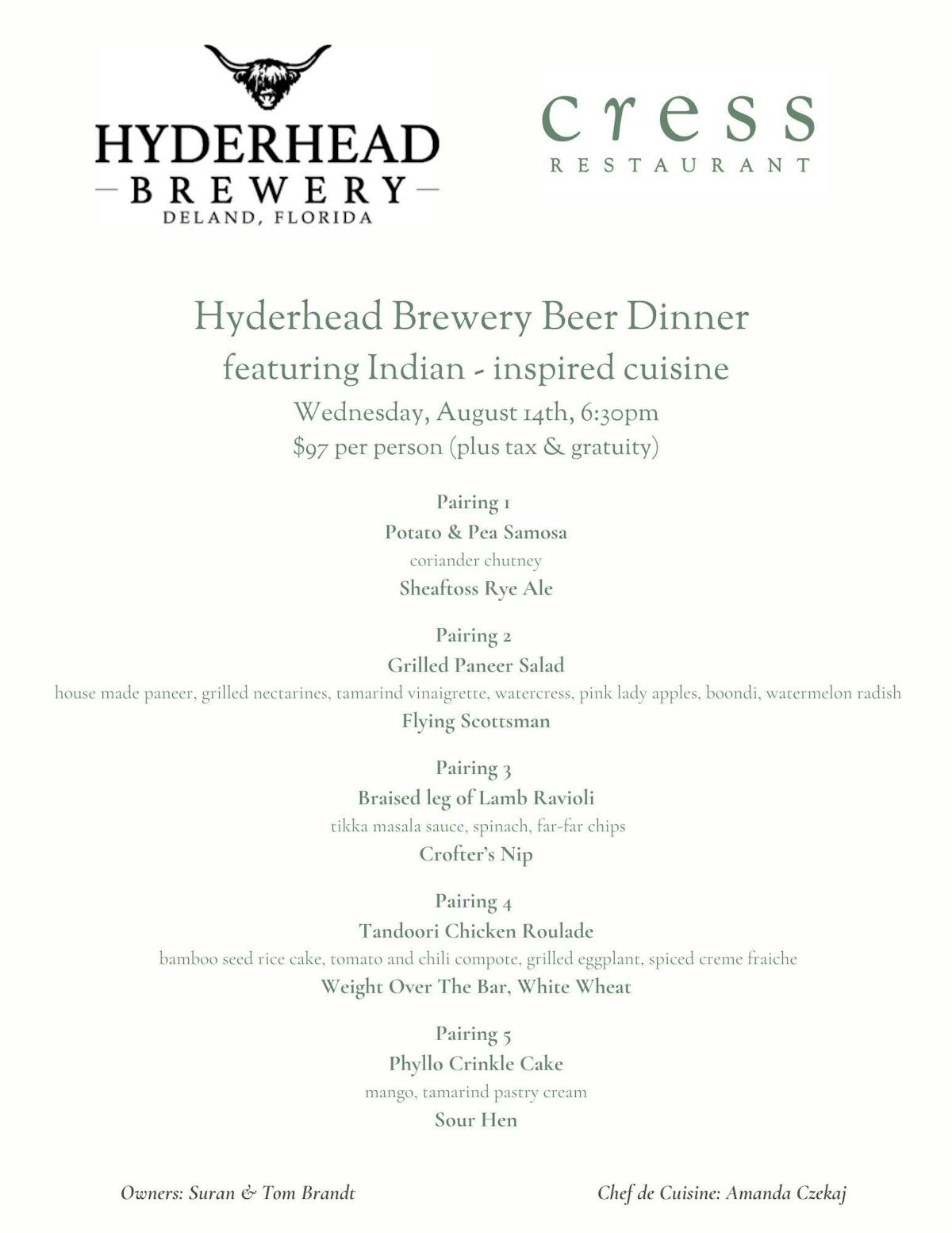 Cress Restaurant DeLand, FL Tock