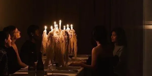candle, wax, candle holder, flame, party, fire