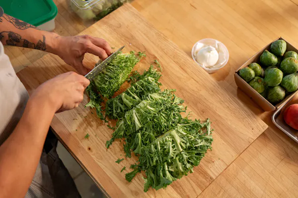 food, ingredient, produce, leaf vegetable, vegetable, cutting board