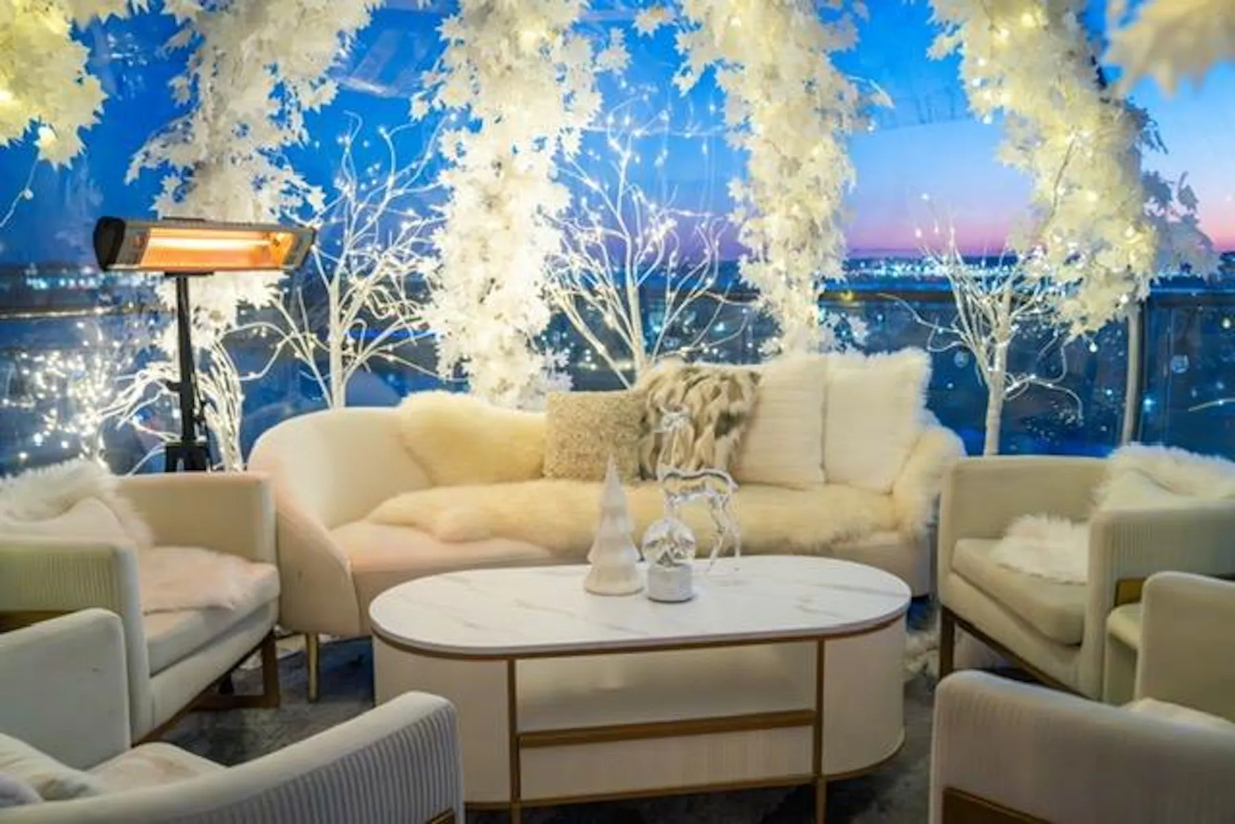 View of Igloos with a View at La Vie's Penthouse - BRUNCH: WINTER WONDERLAND ...