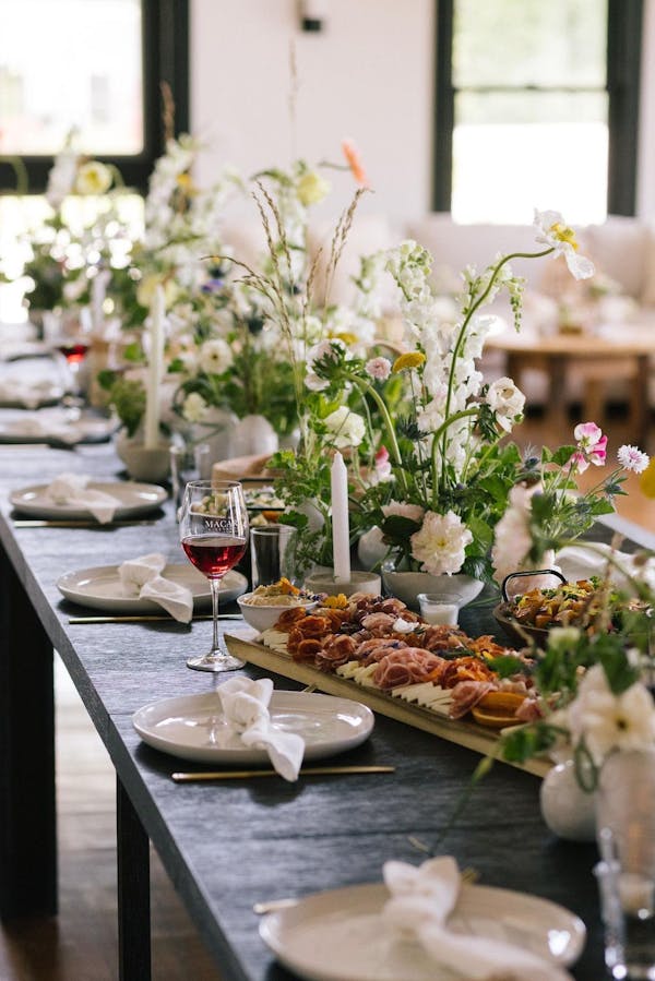 tableware, table, food, plant, flower, furniture