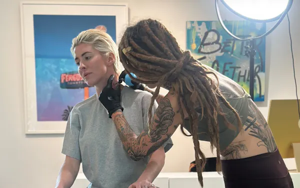 fashion, tattoo, blond