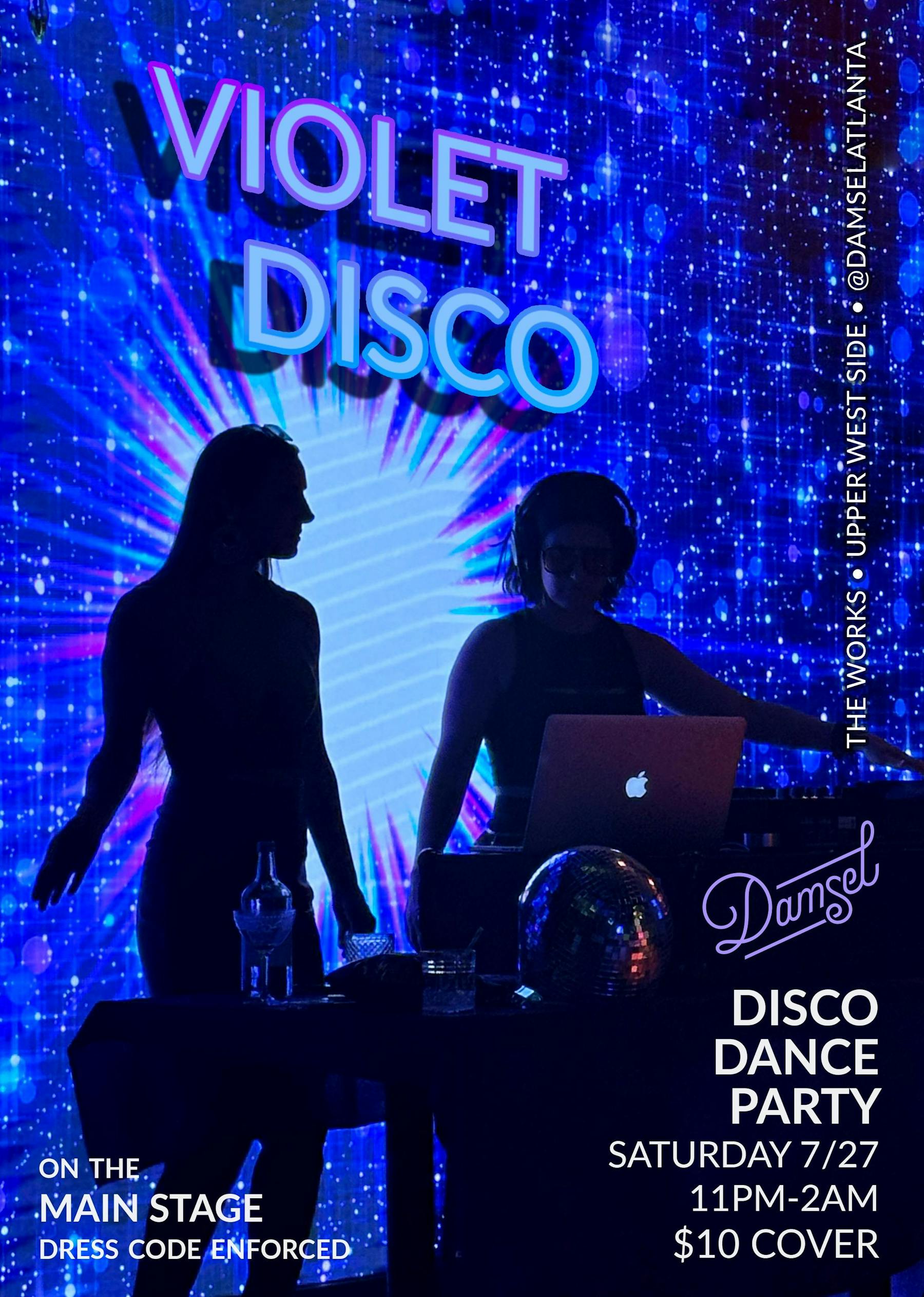 Damsel Cabaret Restaurant & Bar VIP Booth Tables Violet Disco Dance