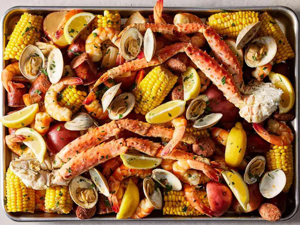 food, ingredient, corn kernel, seafood boil, maize, corn on the cob