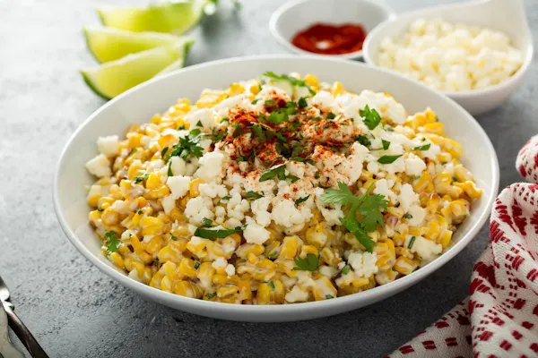 food, ingredient, produce, corn kernel, esquites, sweet corn