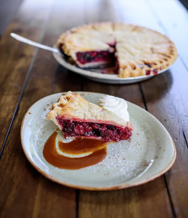 food, ingredient, tableware, dessert, blackberry pie, cherry pie