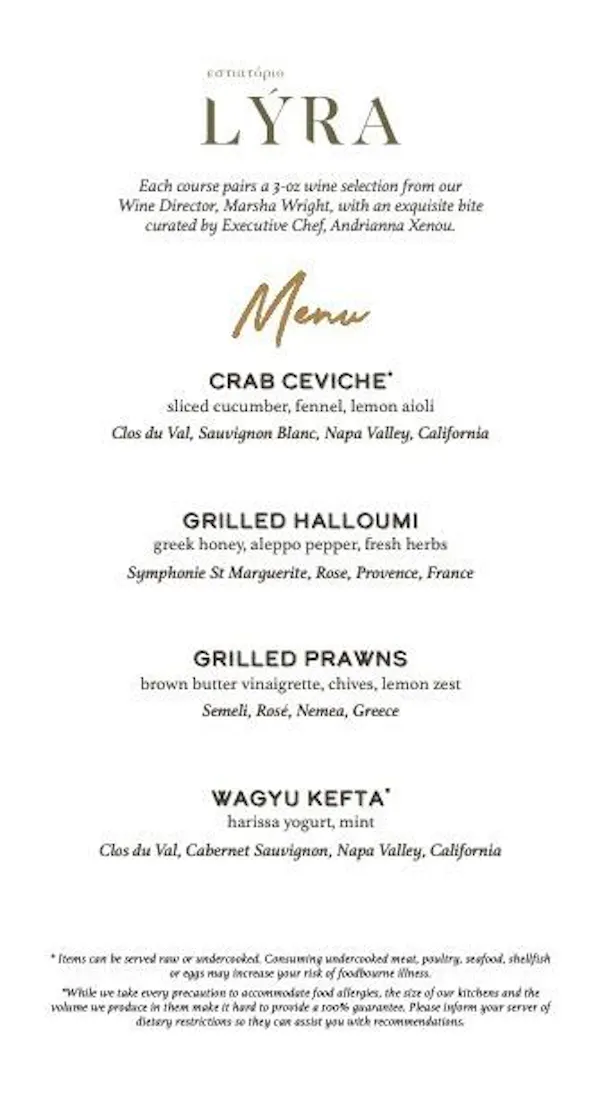 font, restaurant menu