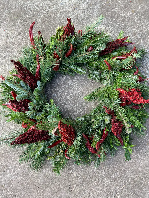 wreath, christmas decoration, natural material, christmas day, conifers, pine family