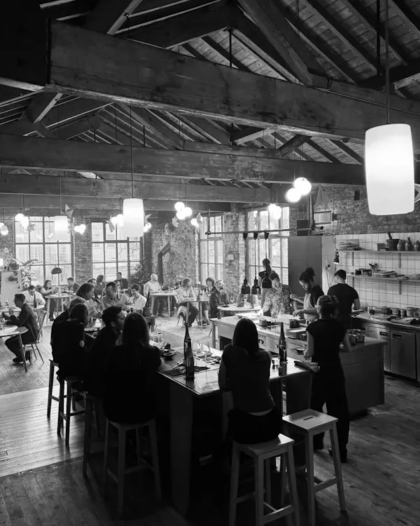 furniture, table, drinkware, restaurant, ceiling, chair
