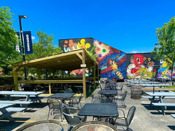 table, sky, furniture, shade, tree, outdoor table