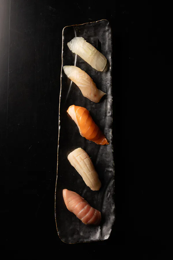food, sushi, fish slice, sashimi