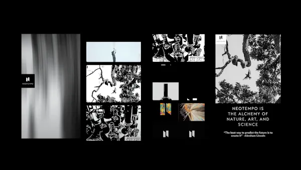 font, black and white, collage