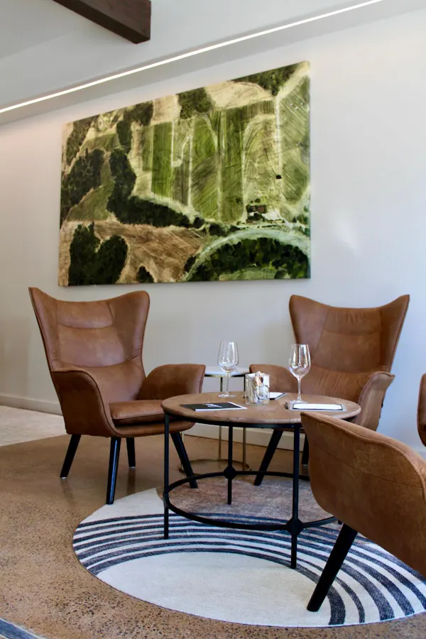 furniture, property, table, chair, green, plant