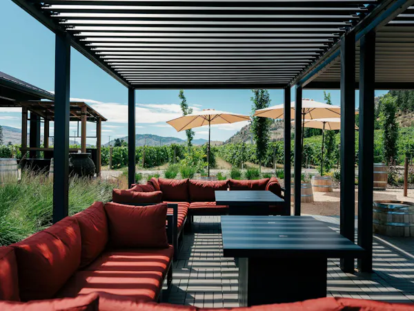 furniture, outdoor furniture, outdoor table, shade, chair, eco hotel