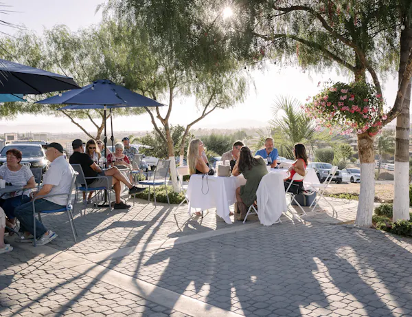 furniture, outdoor furniture, chair, table, outdoor table, shade