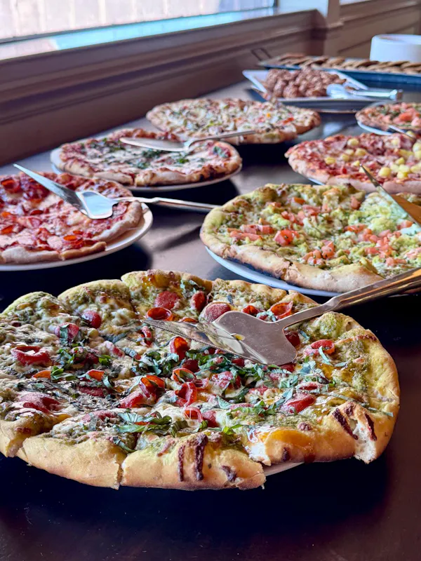food, pizza, ingredient, tableware, pizza cheese, fast food