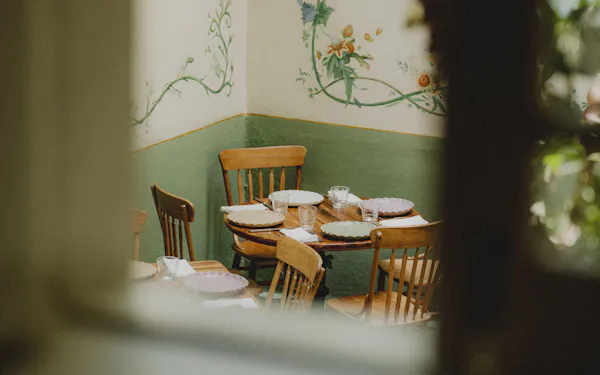 table, furniture, chair, building, wood, door