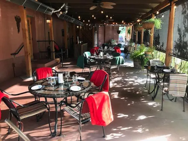 furniture, table, chair, plant, building, flooring