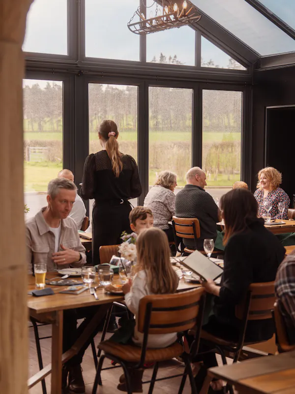 furniture, table, chair, restaurant, kitchen & dining room table, conversation
