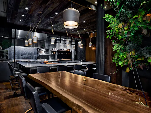 room, ceiling, lighting, building, furniture, table