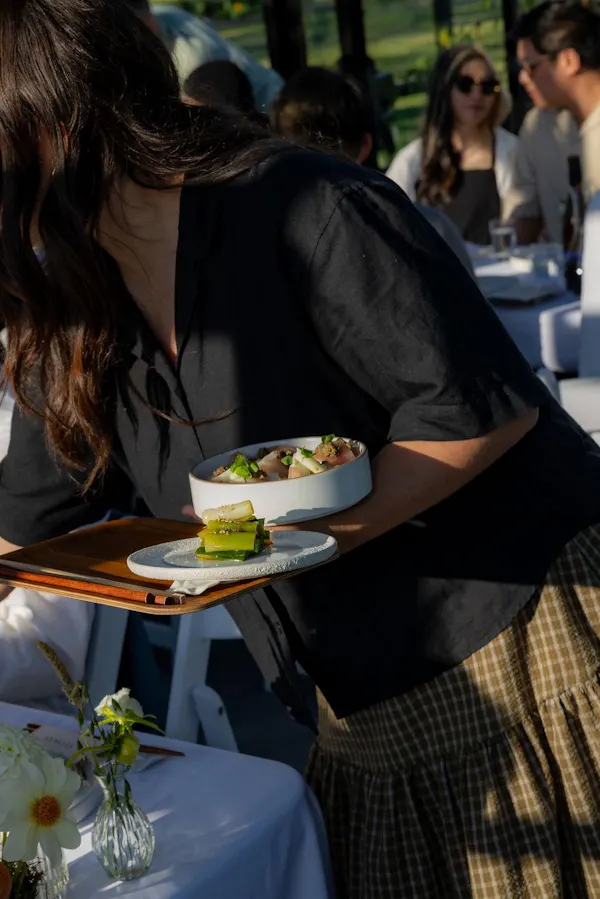 hat, food, tableware, sun hat, fedora, tablecloth