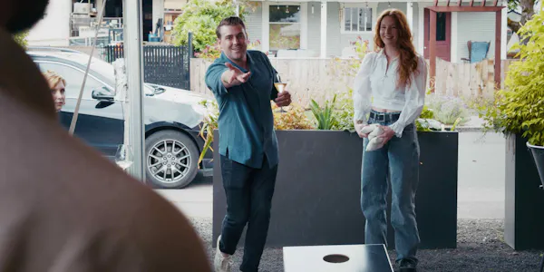 trousers, standing, denim, jeans, waist, conversation