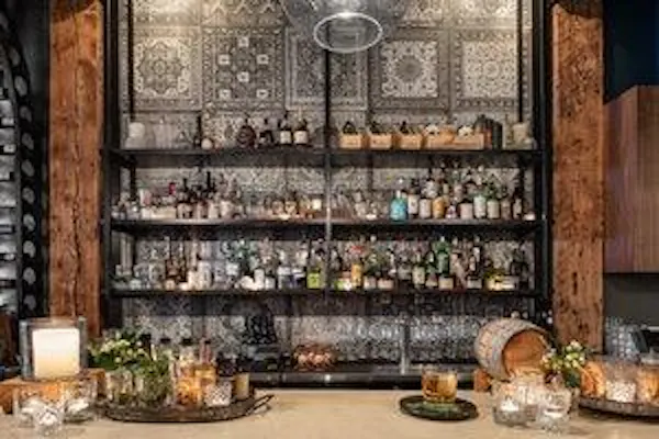 shelf, wood, shelving, glass bottle, barware, retail